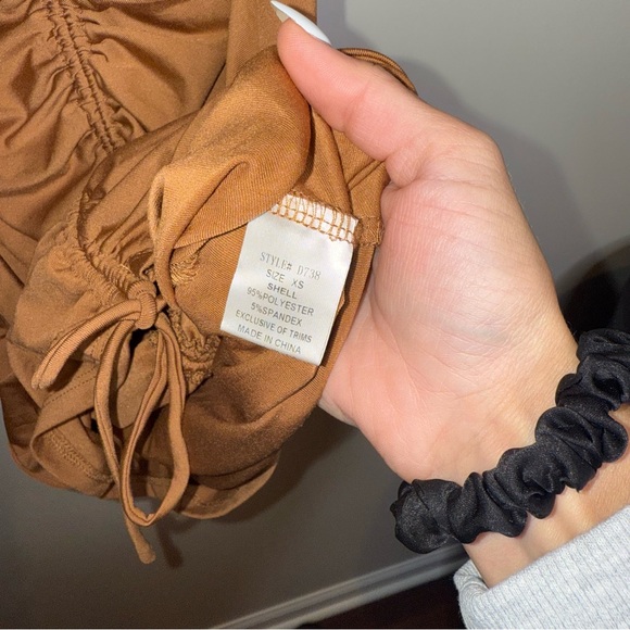 🖤Fashion Nova Shanghai Ruched Dress - Brown - Picture 7 of 8